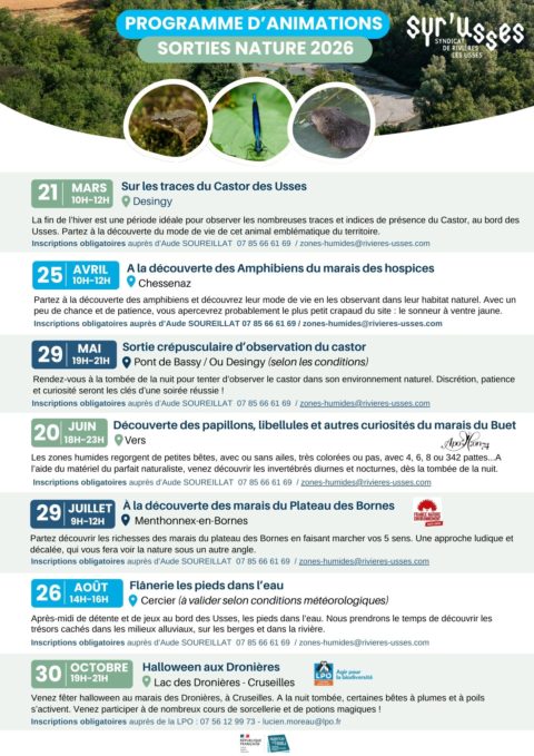 Programme animations nature Syr&rsquo;Usses-2026