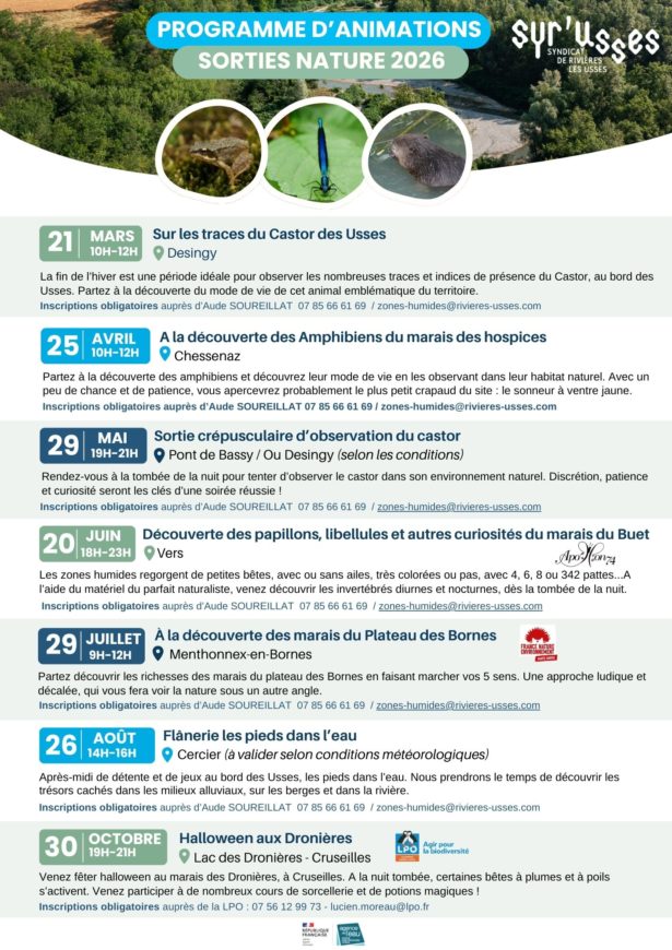 Programme animations nature Syr&rsquo;Usses-2026